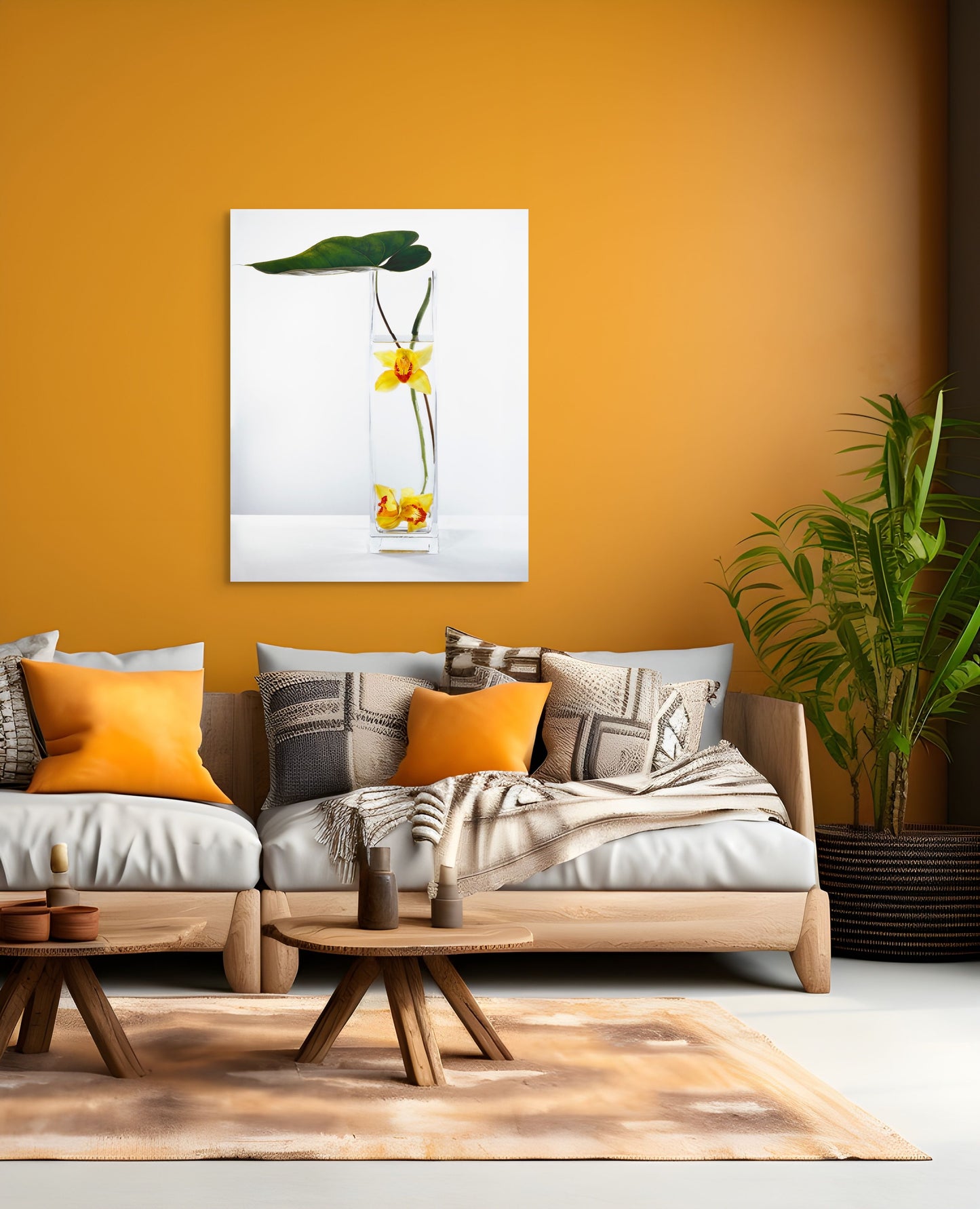 In Water Yellow Cymbidium Orchid