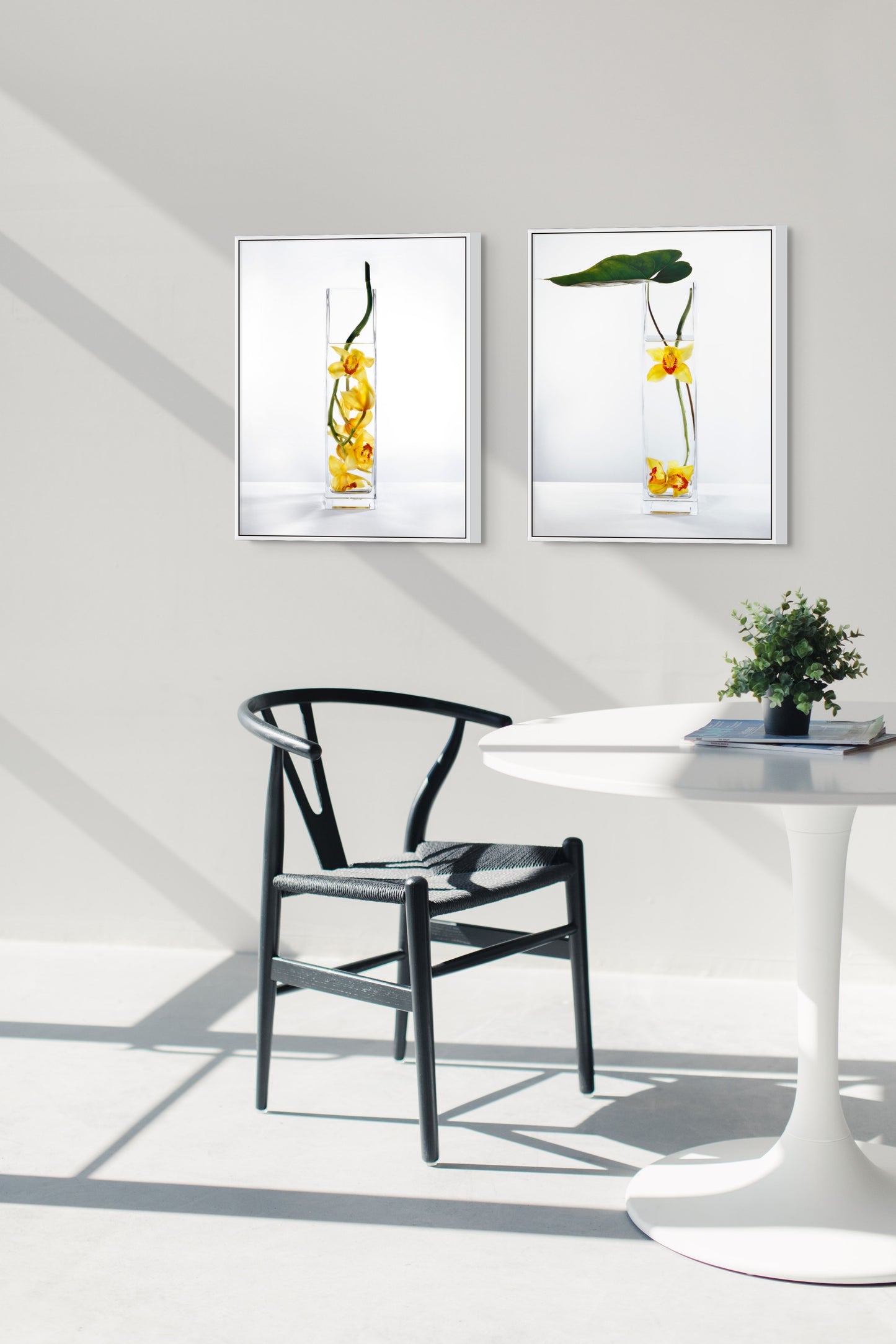 In Water Yellow Orchids Set of 2