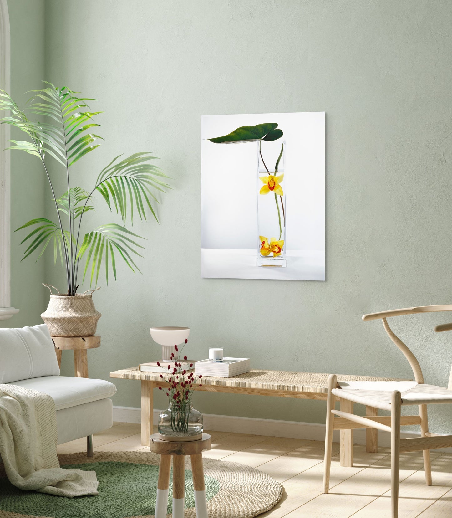 In Water Yellow Cymbidium Orchid